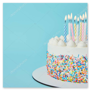 Torta de cumpleaños con sprinkles